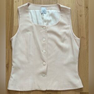 Vintage Joan & David Blush Pink vest Made in Italy womens Size 8
